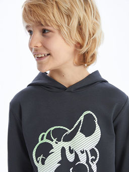 Nostaljik Maymun Bask?l? Uzun Kollu Erkek ?ocuk Hoodie - Waikiki фото 2