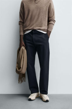 TEXTURED STRAIGHT-LEG TROUSERS - Zara фото 2