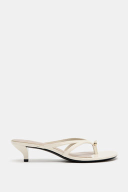 SANDALIA PIEL DETALLE / Blanco Crudo - Zara фото 3
