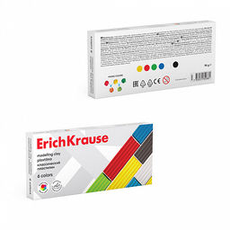 Цена за 1 шт. Пластилин классический ErichKrause 6 цветов, 96 г (в коробке 6 шт)  фото 4