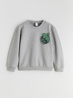 Bask?l? Erkek ?ocuk Sweatshirt ve E?ofman Alt?