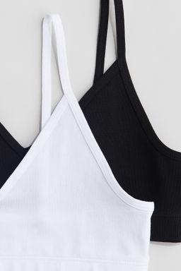 Pack de 2 crop tops con escote en V - H&m фото 3