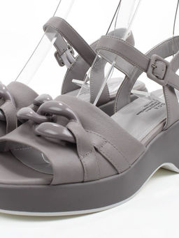 08-XL693-9 GRAY Босоножки женские (натуральная кожа)