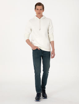 Beyaz 2 _plik Regular Fit __i Polarl_ Kap__onlu Basic Sweatshirt - Pierre cardin фото 4