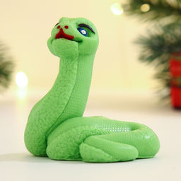 Фигурное мыло Змейка Апельсинка зеленое, 60г