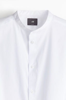Camisa con cuello mao Slim Fit - H&m фото 7