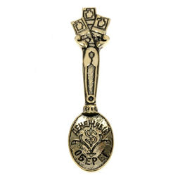 Цена за 2 шт. Кошельковый талисман: ложка загребушка «Денежный оберег», 4×0.5 см