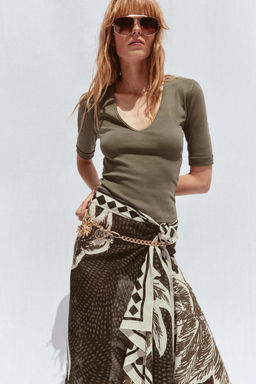 WASHED COTTON T-SHIRT - Zara фото 14