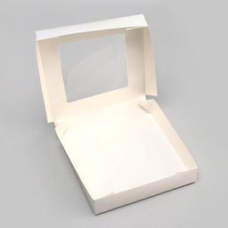 Цена за 20 шт. Контейнер навынос, с окном, белый, 20×20×4 см