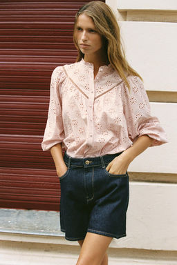 SHIRT WITH CUTWORK EMBROIDERY