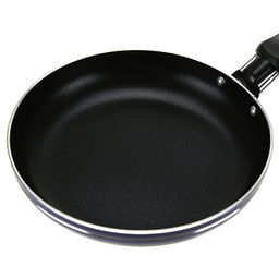 Сковорода с тефлоновым покрытием д16см h2,9см "Классика", 0,5л, пластмассовая ручка, цветной корпус, цвета микс (Китай)