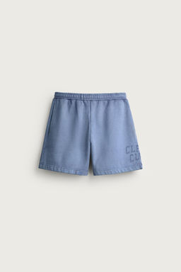 BERMUDA JOGGER LAVADA TEXTO ESTAMPADO / Celeste - Zara фото 6