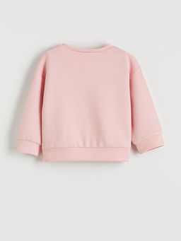 Bask?l? K?z ?ocuk Soft Touch Sweatshirt