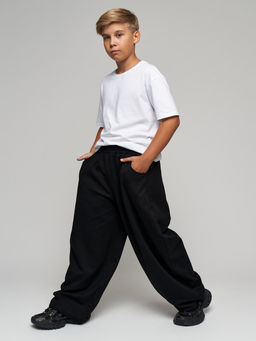 Утепленные брюки с начесом футер багги - Nota bene фото 22