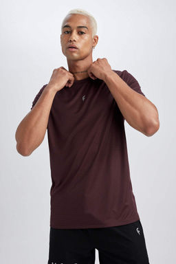 DeFactoFit Спортивная футболка узкого кроя с круглым вырезом и короткими рукавами с принтом  фото 7