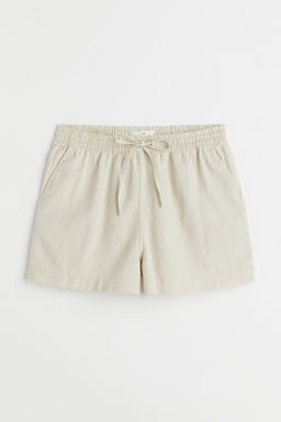 Pantalon corto en mezcla de lino