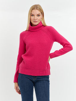 водолазка женская в цвете фуксия с рукавом реглан - Glenfield фото 4