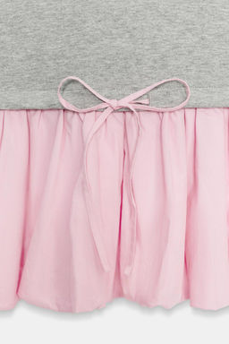 DRESS WITH CONTRAST PUFFBALL HEM - Zara фото 7