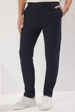 TRENDYOL MAN Lacivert Regular/Normal Kal?p %100 Pamuklu Ozel Dokulu Rahat Pantolon TMNSS25PL00006 - Trendyolmilla фото 3