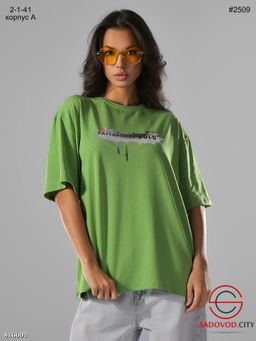 Женская футболка оверсайз с принтом - Bruno фото 3