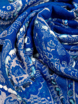 Палантин с вышивкой (шерсть вареная) в ассортименте № Тк906/70 - Ганг фото 3