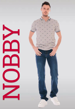 NOBBY, Мужские брюки. Джинсы, W01901 (темный индиго)