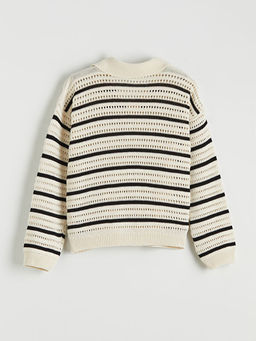 Polo Yaka K?z ?ocuk Triko Kazak