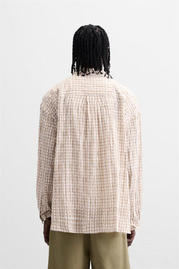 TEXTURED CHECK SHIRT - Zara фото 3