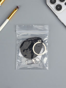 Цена за 3 шт. Брелок - чехол для магнитных ключей домофона, капля, чёрный, под нанесение, 4.4×5.5 см