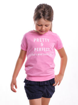 Футболка с принтом для девочки UD 0735 голубой - Mini maxi фото 8