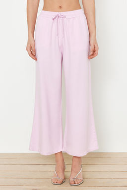 Mint %100 Tencel Beli Lastikli Yuksek Bel Culotte Jeans TWOSS24JE00285 - Trendyolmilla фото 15