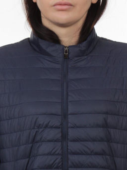 K-622 DK. BLUE Куртка демисезонная стеганая женская (70 гр. холлофайбер) - Fashion фото 4