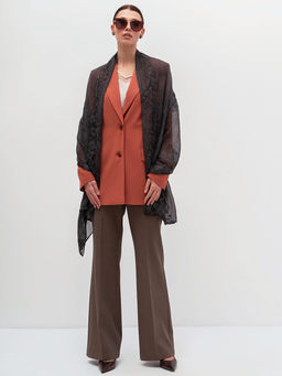 Очень красивый, нежный шарф с цветочной вышивкой - Tantino фото 2