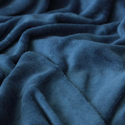 Плед «Этель», 150×200 см, корал-флис, тёмно-синий