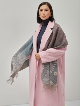 В составе шерсть ! теплый двусторонний палантин - Tantino фото 8