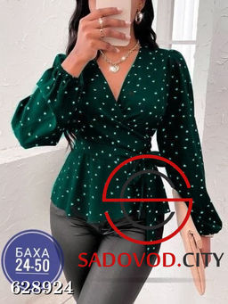 Женская блузка на запах в горох - Fiona фото 5