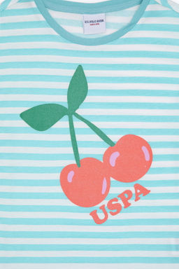 U. S. Polo Assn / Мятная футболка с круглым вырезом для девочек - U.s. polo assn фото 3