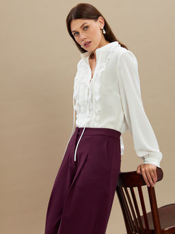 Блузка с рюшами OD-976-1 белый