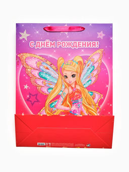 Пакет подарочный детский Winx, L 31×40×11.5 см