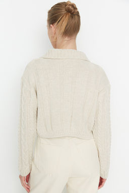 Tas Crop Polo Yaka Triko H?rka TWOAW22HI0448