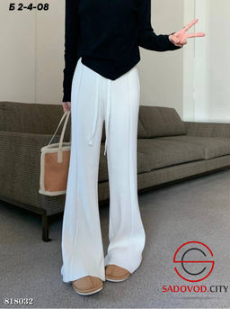 Теплые брюки прямого кроя