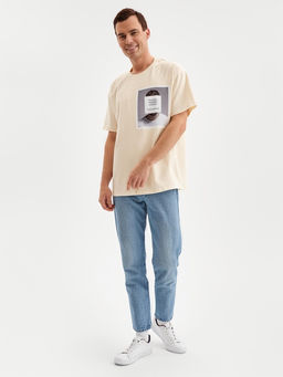 Футболка мужская MINAKU: UPDATE ME, молочный, р-р 52-54