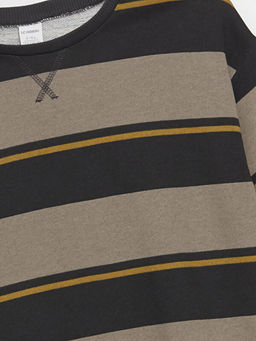 Bisiklet Yaka Uzun Kollu ?izgili Erkek Bebek Sweatshirt - Waikiki фото 2