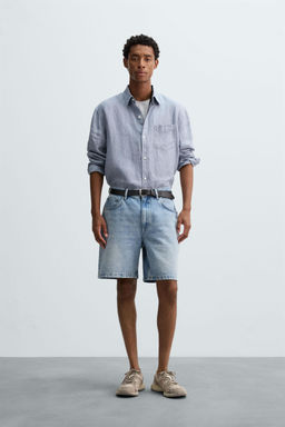 REGULAR FIT DENIM BERMUDA SHORTS - Zara фото 19