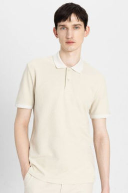 New Regular Fit K?sa Kollu Basic Duz Polo Tisort