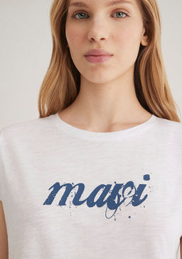 Mavi Logo Bask?l? Beyaz Tisort  фото 7