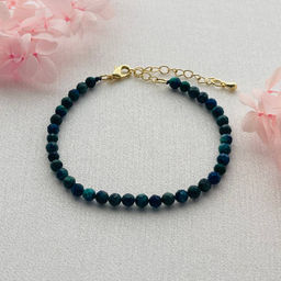 Браслет из Азурита огранка 19 см + - Радуга самоцветов фото 5