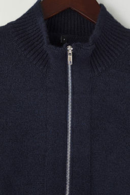 Lacivert Fermuarl? Yun Kar?s?ml? Dik Yaka Yumusak Dokulu Triko H?rka TWOAW26HI00027