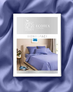 Постельное белье Моноспейс Евро + 4 наволочки, синий - Ecotex фото 11