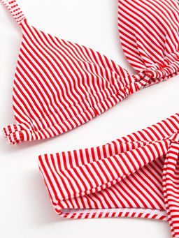 Купальник женский раздельный MINAKU Stripe, размер 44, красный  фото 7